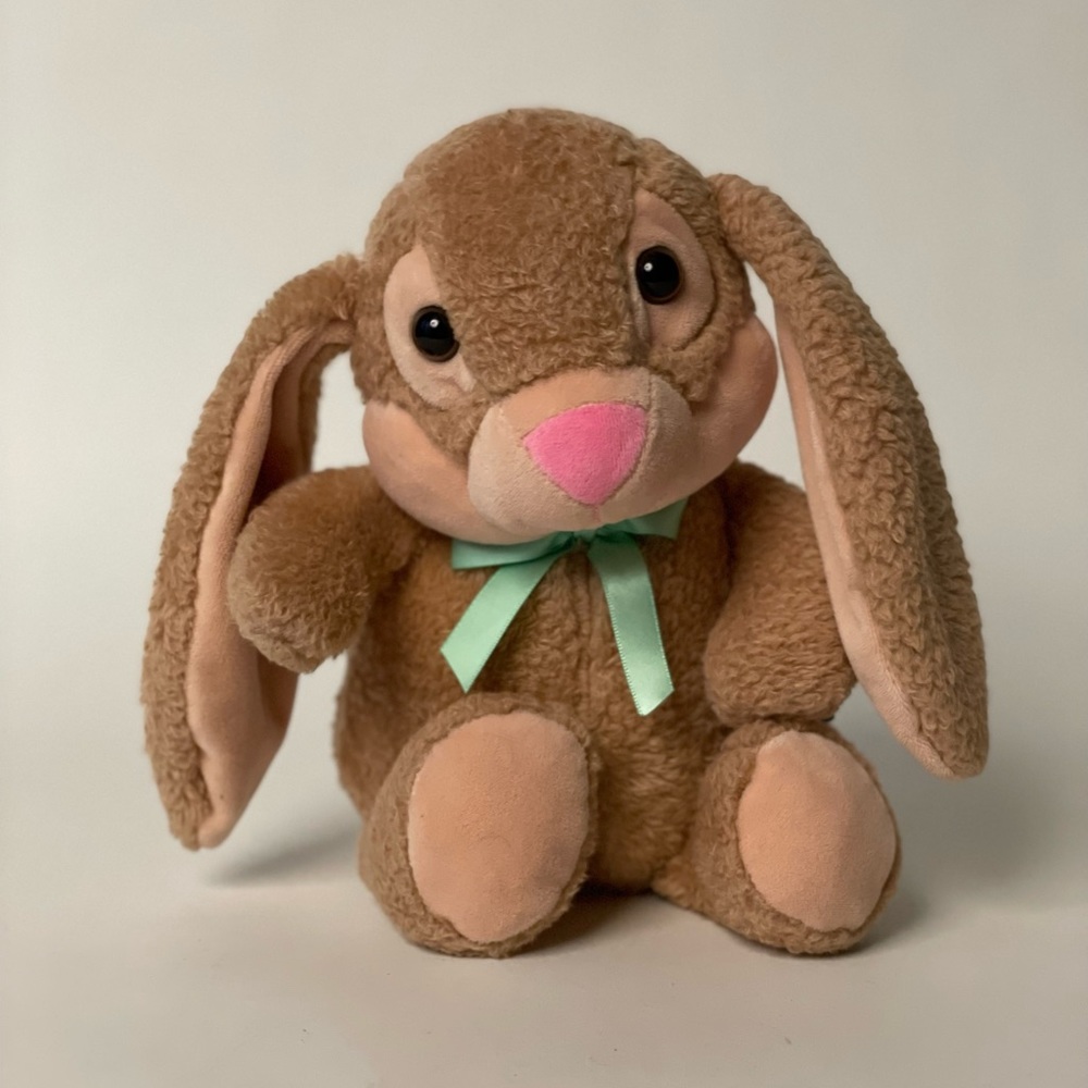 Floppity ear brown plush rabbit from Hallmark.